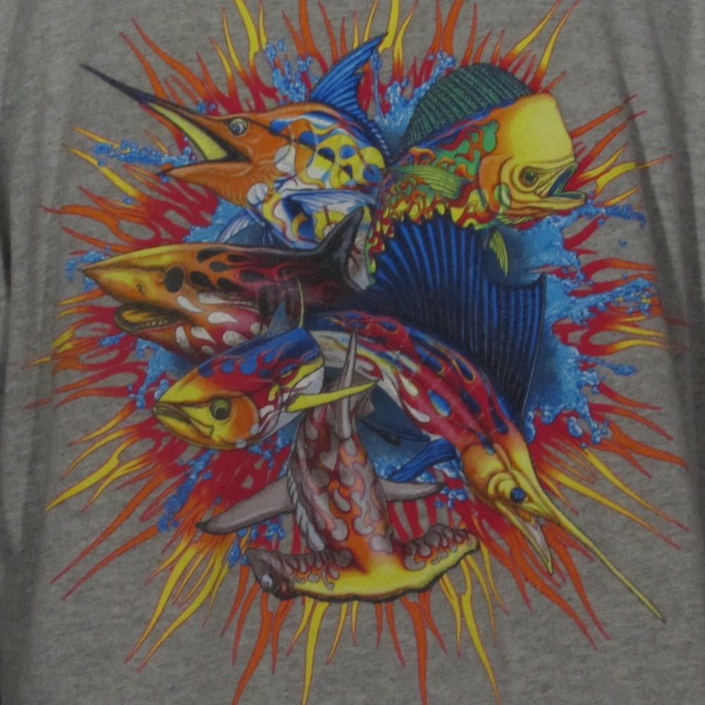 Fishing Shirt Long Sleeve Mens Size L